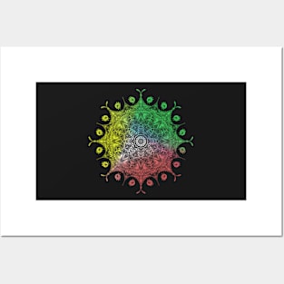 48. Rainbow Mandala Posters and Art